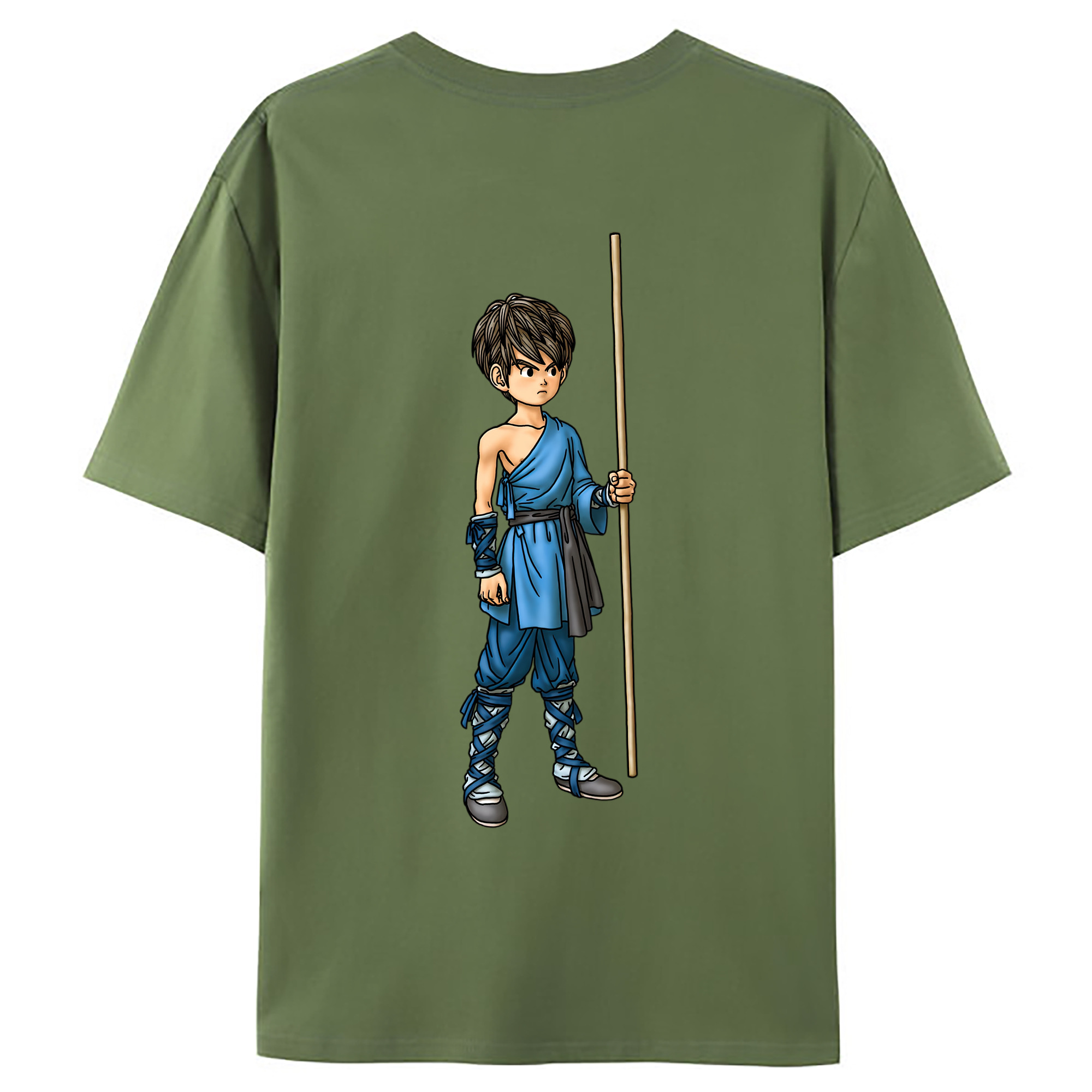 （画像用） ドラゴンクエスト Doragon Kuesuto Dragon Quest 綿100％ メンズ半袖Tシャツ（バックプリント） 通気性
